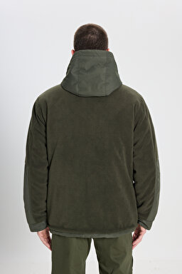 All Terrain Gear Relaxed Fit Geniş Kesim Haki Polar Ceket - Khaki-W242645801 (görsel 8)