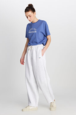 Loose Fit Rahat Kesim İçi Polarlı Gri Melanj Sweatpant Eşofman Altı - GrayMelange-W242708036 (görsel 2)