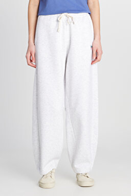 Loose Fit Rahat Kesim İçi Polarlı Gri Melanj Sweatpant Eşofman Altı - GrayMelange-W242708036 (görsel 3)