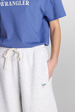 Loose Fit Rahat Kesim İçi Polarlı Gri Melanj Sweatpant Eşofman Altı - GrayMelange-W242708036 (görsel 5)