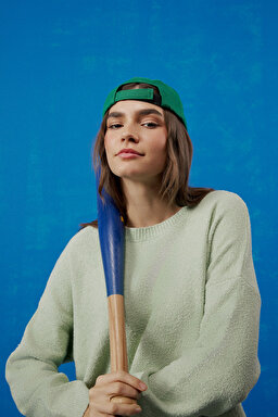 Regular Fit Normal Kesim Mint Yeşili Triko Kazak - Mint Green-W242710303