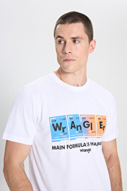 Regular Fit Normal Kesim Bisiklet Yaka Beyaz Tişört - White-W242773100 (görsel 4)