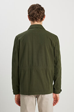 Regular Fit Normal Kesim %100 Pamuk Haki Military Ceket - Khaki-W242780801 (görsel 5)