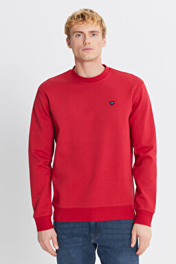 Regular Fit Normal Kesim Bisiklet Yaka Kırmızı Sweatshirt - Red-W242792A47 (görsel 3)