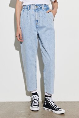 Mom Fit Denim Yüksek Bel Jean Kot Pantolon - Blue-W246002400