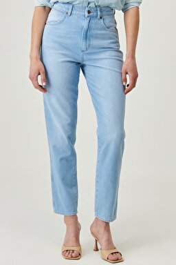 Mom Fit Denim Yüksek Bel Jean Kot Pantolon - Ice Ice Baby-W246PI41V (görsel 5)