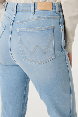 Mom Denim Esnek Jean Kot Pantolon - Light Blue-W246ZH280 (görsel 5)
