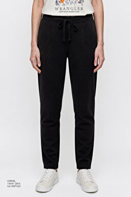 Regular Fit Normal Kesim Normal Bel Yumuşak Dokulu Haki Pantolon - Black-W2510508001 (görsel 4)