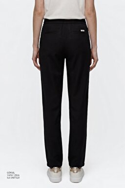 Regular Fit Normal Kesim Normal Bel Yumuşak Dokulu Haki Pantolon - Black-W2510508001 (görsel 5)