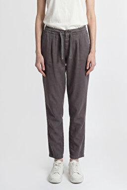 Regular Fit Normal Kesim Normal Bel Yumuşak Dokulu Haki Pantolon - Anthracite-W2510508003 (görsel 4)