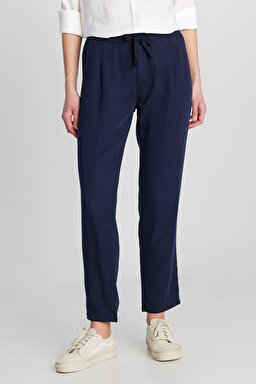 Regular Fit Normal Kesim Normal Bel Düz Paça Yumuşak Dokulu Lacivert Pantolon - Navy-W2510508410 (görsel 3)