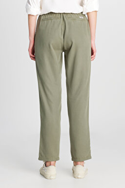 Regular Fit Normal Kesim Normal Bel Yumuşak Dokulu Haki Pantolon - Khaki-W2510508801 (görsel 4)