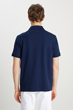 Regular Fit Normal Kesim Lacivert Polo Yaka Tişört - Navy-W2510720410 (görsel 5)