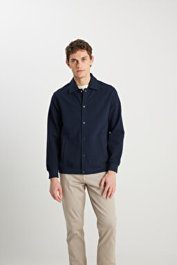 Regular Fit Normal Kesim Lacivert Gömlek - Navy-W2510721410 (görsel 2)