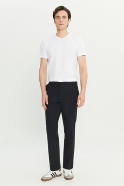 Regular Fit Normal Kesim Lastik Bel Detaylı Siyah Chino Pantolon - Black-W2510796001
