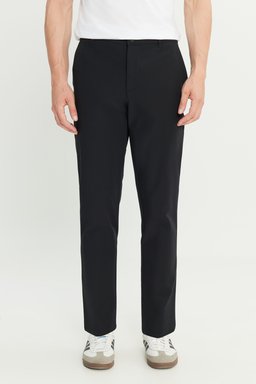 Regular Fit Normal Kesim Lastik Bel Detaylı Siyah Chino Pantolon - Black-W2510796001 (görsel 3)