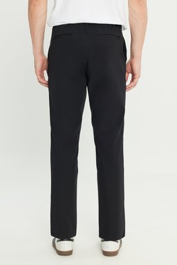 Regular Fit Normal Kesim Lastik Bel Detaylı Siyah Chino Pantolon - Black-W2510796001 (görsel 5)