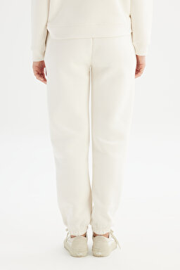 Pamuklu Regular Fit Normal Kesim Cepli Jogger Sweatpant - Ecru-W2520196104 (görsel 5)