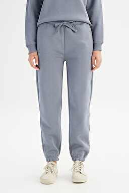 Pamuklu Regular Fit Normal Kesim Cepli Jogger Sweatpant - Blue-W2520196400 (görsel 2)