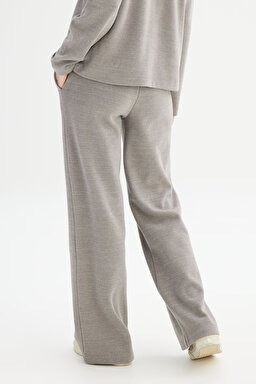 Straight Fit Düz Kesim Normal Bel Gri Sweatpant Eşofman Altı - Gray-W252038435 (görsel 5)