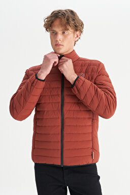 Regular Fit Normal Kesim Dik Yaka Cepli Şişme Mont - Brick-W2520510222