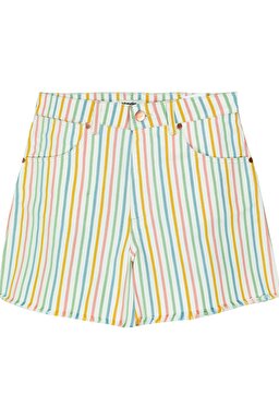 Regular Fit Rahat Kesim Esnek Jean Şort - Rainbow Stripe-W25HD746F (görsel 6)