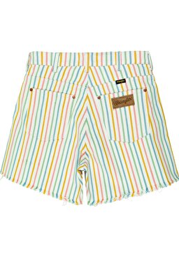 Regular Fit Rahat Kesim Esnek Jean Şort - Rainbow Stripe-W25HD746F (görsel 7)