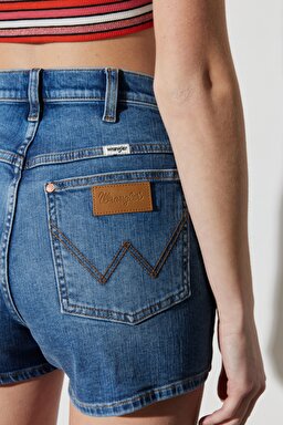 Festival Regular Fit Normal Kesim %100 Pamuk Yüksek Bel Jean Kot Şort - Preloved-W25J7316O (görsel 6)