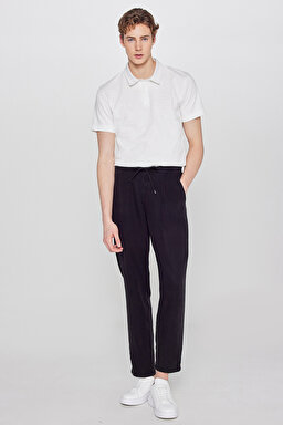 Regular Fit Normal Kesim Yumuşak Dokulu Siyah Pantolon - Black-W2610167001