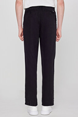 Regular Fit Normal Kesim Yumuşak Dokulu Siyah Pantolon - Black-W2610167001 (görsel 5)