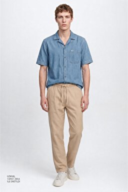 Regular Fit Normal Kesim Yumuşak Dokulu Siyah Pantolon - Stone-W2610167013 (görsel 2)