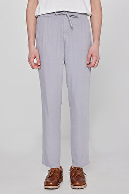 Regular Fit Normal Kesim Yumuşak Dokulu Siyah Pantolon - Gray-W2610167035 (görsel 3)