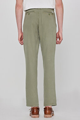 Regular Fit Normal Kesim Yumuşak Dokulu Siyah Pantolon - Dusty Olive-W2610167X45 (görsel 4)