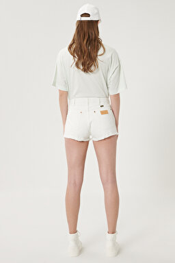 Denim Kot Şort - White-W26FHQ29X (görsel 4)