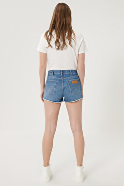 Denim Kot Şort - Blue-W26FMC256 (görsel 3)