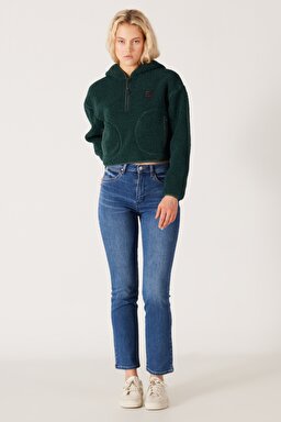 Slim Fit Dar Kesim Normal Bel Mavi Esnek Jean Kot Pantolon - Juniper-W26L4737A (görsel 2)