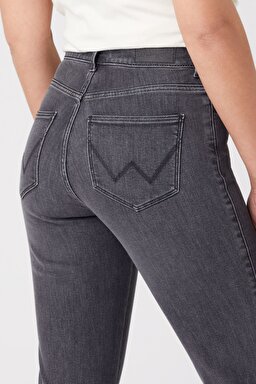 Straight Fit Yüksek Bel Düz Paça Esnek Jean Kot Pantolon - Driveway-W26R95W11 (görsel 4)