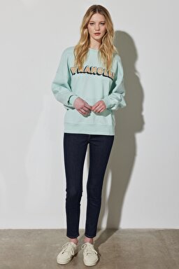 High Rise Skinny Fit Dar Kesim Yüksek Bel Esnek Jean Kot Pantolon - Wild Flower-W27H01343F (görsel 2)