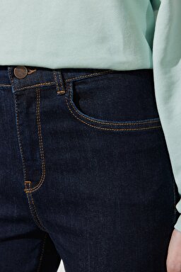 High Rise Skinny Fit Dar Kesim Yüksek Bel Esnek Jean Kot Pantolon - Wild Flower-W27H01343F (görsel 3)