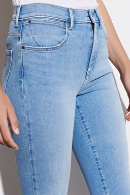 Skinny Fit Dar Kesim Yüksek Bel Esnek Jean Kot Pantolon - Beach Baby-W27H4746B (görsel 5)