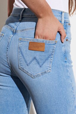 Skinny Fit Dar Kesim Yüksek Bel Esnek Jean Kot Pantolon - Beach Baby-W27H4746B (görsel 6)