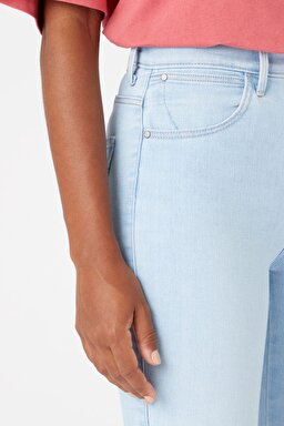 High Rise Skinny Fit Denim Esnek Yüksek Bel Jean Kot Pantolon - Soft Blue-W27HZI44B (görsel 4)