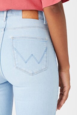 High Rise Skinny Fit Denim Esnek Yüksek Bel Jean Kot Pantolon - Soft Blue-W27HZI44B (görsel 5)