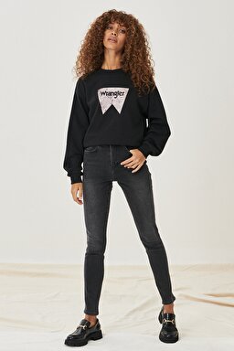 High Rise Skinny Fit Denim Esnek Yüksek Bel Jean Kot Pantolon - Anthracite-W27HZJ29K (görsel 2)
