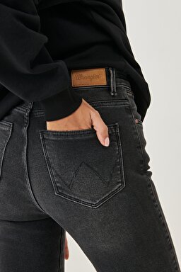 High Rise Skinny Fit Denim Esnek Yüksek Bel Jean Kot Pantolon - Anthracite-W27HZJ29K (görsel 4)