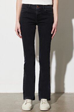 Bootcut Fit Normal Bel Bol Paça Esnek Jean Kot Pantolon - Griffin-W28BCZ36C