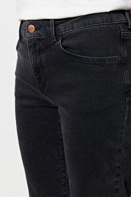 Bootcut Fit Normal Bel Bol Paça Esnek Jean Kot Pantolon - Griffin-W28BCZ36C (görsel 5)