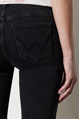 Bootcut Fit Normal Bel Bol Paça Esnek Jean Kot Pantolon - Griffin-W28BCZ36C (görsel 7)