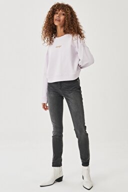 Skinny Fit Normal Bel Denim Esnek Jean Kot Pantolon - Gray-W28KLB93O (görsel 2)