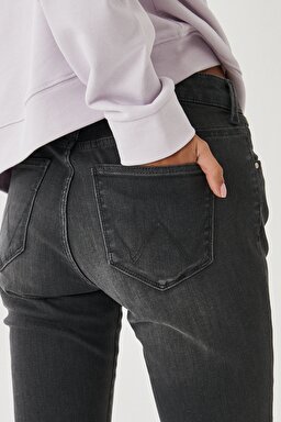 Skinny Fit Normal Bel Denim Esnek Jean Kot Pantolon - Gray-W28KLB93O (görsel 4)
